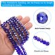 thumbnail image 4 of Uxcell 8 mm Briolette Rondelle Glass Beads, Small Round Faceted Crystal Bead, Dark Blue 10Pack, 4 of 5