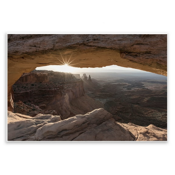 Stupell Industries Peeking Through Desert Arch Landscape & Nature Photography Unframed Art Print Wall Art, 15 x 10