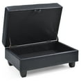 thumbnail image 5 of Glory Furniture Revere Faux Leather Ottoman in Black, 5 of 7