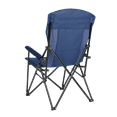thumbnail image 3 of Oversized Camping Chair with High Back Support & 250LB Capacity, Reinforced Steel Frame & Compact Foldable Design for Stable Outdoor Use, Includes Cup Holder & Storage Pocket, Navy Blue Lawn Chair, 3 of 6
