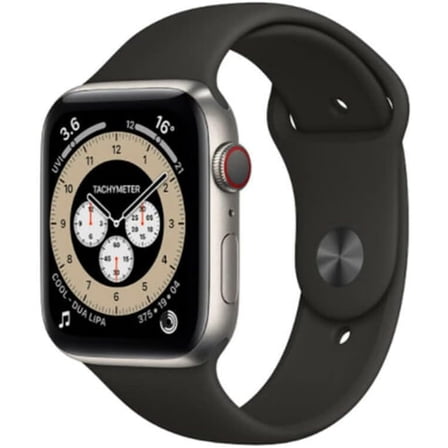 Restored Apple Watch Series 6 40mm LTE Space Black Titanium Case Black Sports Band Like New (Refurbished)