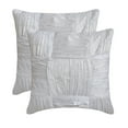 thumbnail image 4 of The HomeCentric Throw Pillow Covers Pack of 2 22x22 inch (55x55 cm) Pillow Covers White Cushion Covers Crushed Solid Color Pillows Cover Crushed Art Silk Square Pillow Cases Patchwork - Pure Dreams, 4 of 6