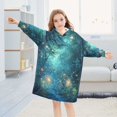 thumbnail image 5 of FORMRS Wearable Blanket Hoodie with Sleeves for Kids Cozy Flannel Sweatshirt, Magical Forest Glowing Lights, 5 of 7