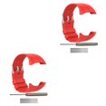 thumbnail image 4 of Matsuzay Reemplazo de correa de deportiva de silicona con herramientas para reloj inteligente M430 correa de ajustable para Polar rojo 2piezas, 4 of 5
