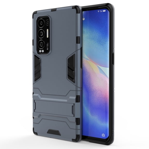 For OPPO Reno5 Pro Plus PC TPU Shockproof Protective Case with Holder