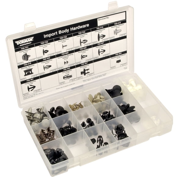 Dorman Fastener Assortment 030-724 TECHoice; Total Of 195 Pieces