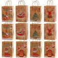 thumbnail image 1 of sacs Cadeaux De Nol,12 Pice Sac Cadeau Noel En Papier Kraft Pochette Cadeau Noel Reutilizable Sac Papier Cadeau Noel Avec Poigne Pochettes De Nol, 1 of 5