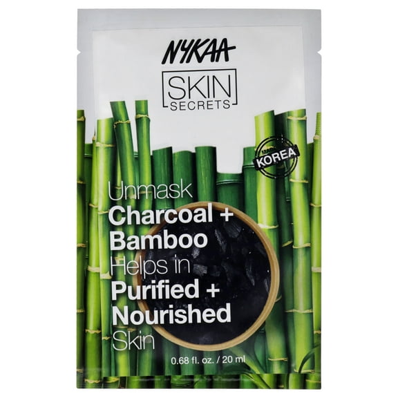 Nykaa Naturals Skin Bubble Sheet Mask, Charcoal and Bamboo, 0.67 oz
