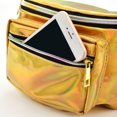 thumbnail image 3 of Women Workout Pouch Reflective Faux Leather Fanny Pack Cross Body Bag for Ladies, 3 of 10