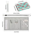 thumbnail image 3 of Cloth Wallet with Lanyard & Multiple Compartments Fashion Purse Zipper Clutch Bag for Cash Cards Coins Watermelon Popsicle Pattern, 3 of 7