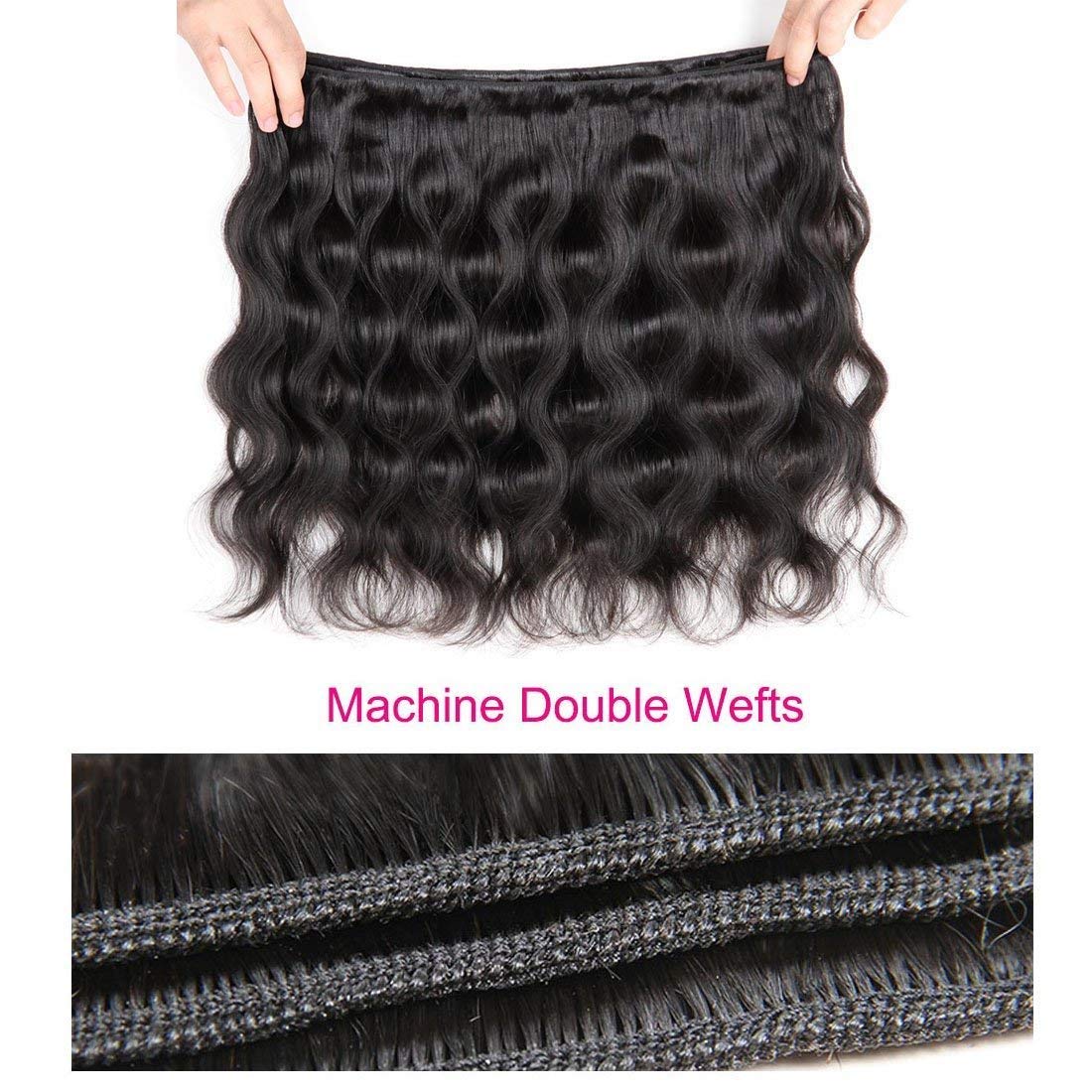 Brazilian Virgin Body Wave Human Hair 3 Bundles 16 18 20  display picture 3