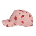 thumbnail image 2 of Lsque Cute Strawberry C Baseball Cap Trucker Low Profile Hat Golf Dad Hat Adjustable Original Classic Unconstructed Plain Cap Men Women, 2 of 9