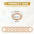 thumbnail image 2 of Uxcell Copper Washer Sealing Ring, Metric Flat Sealing Gasket Crush Washer for Screws Bolt Sump Plugs Oil Drain 25 12 x 8 x 1 mm, 2 of 5