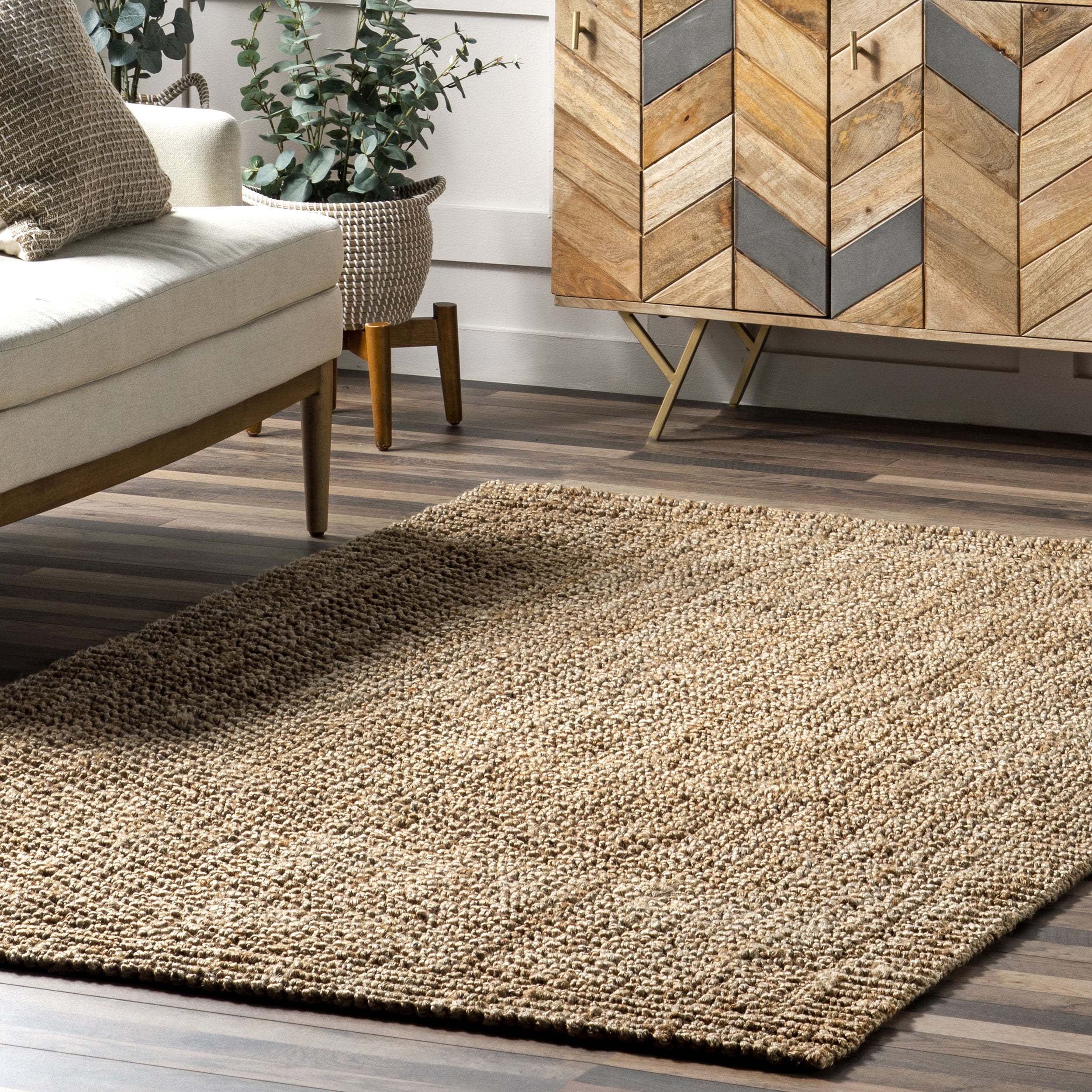 nuLOOM Hanne Casual Flatweave Jute Area Rug, 5' x 8', Natural