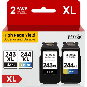 243XL 244XL Ink Cartridges for Canon Ink PG-243 and CL-244 for Canon Pixma TR4520 TR4522 MX492 MX490 TS302 TS202 TS3320 TS3322 MG2520 MG2522 MG2525 Printers (Black, Tri-Color, 2-Pack)