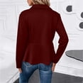 thumbnail image 4 of Women's Plus Size Heavy-Duty Beaded Jacket - Fashion Elegant Solid Color, Wine Red, XXXXXL, 4 of 5