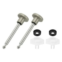 2 Set Tub Spout Diverter Repair Kit, Bathtub Leaky Faucet Repair Replacement Parts Includes 2 x Valve Stems, 2 x Cup Seals and 2 x Gate (Brushed, Silver)