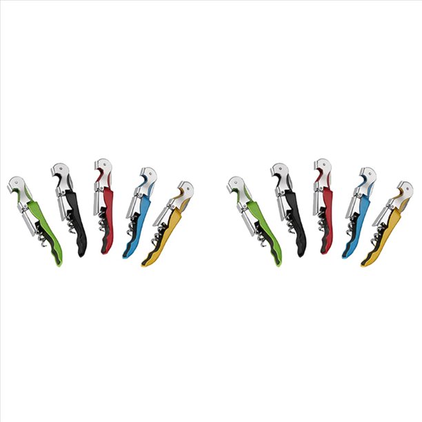 Paquete de 10 Sacacorchos Juego de Abrelatas de Servicio Pesado con Cortador de Aluminio Y Abrebotellas Llave de Vino para Camareros, Hogar