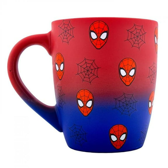 Spider-Man 899309 25 oz Web & Mask Collage Ombre Soft Touch Jumbo Mug