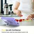 thumbnail image 4 of Allytech Compatible with iPhone 12 Pro Max Case, 3 Layer Heavy Duty Shockproof Protective Ring Holder Kickstand Holster Case for Apple iPhone 12 Pro Max 2020 Release[6.7 inch], Purple, 4 of 5