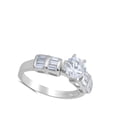 thumbnail image 4 of CHOOSE YOUR COLOR Round White CZ Wedding Engagement Ring .925 Sterling Silver Band Female Size 9, 4 of 4