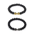 thumbnail image 4 of HOOUN Stone Beaded Bracelet Fitness Dumbbell Shape Vintage Bangles Barbell Wristband#-10, 4 of 9