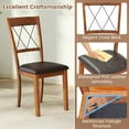 thumbnail image 4 of DRAZUNO Dining Chair Set of 2 w/Rubber Wood Frame, Padded Seat, Cross Backrest for Room, 4 of 8