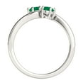 thumbnail image 3 of Mauli Jewels Engagement Rings for Women 0.90 Carat Two Stone Emerald Wedding Engagement Ring 4 Prong-Setting 10k White Gold, 3 of 6