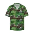 thumbnail image 5 of Picia Australian White Tree Frog Sitting on Branch Men's Linen Shirts Short Sleeve Cuban Beach Shirts Casual Shirts Button Down Shirt for Men Beach Summer Wedding Shirt-Medium, 5 of 7