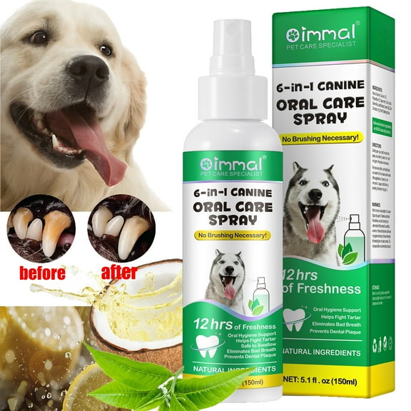 Petpya Dogs Fresh Breath Dental Care Spray,Teeth Cleaning Spray for Dog,Plaque & Tartar Control Spray,Dental Health,All-Natural Dog Breath Freshener Spray, No Rinse, No Brush, Easy to Use Oral Care