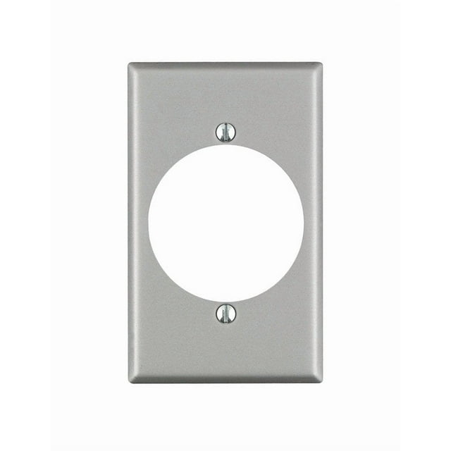 Placa de pared Outlet Leviton Silver, 1 banda de aluminio, 1 paquete