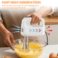 thumbnail image 5 of Wnkim Electric Hand Mixer,5-Speed with Stainless Steel Beaters & Dough Hooks, 5 of 8