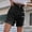 Black, variant on LINGLANG Women's Loose Fit Denim Shorts High Waist Relaxed Straight Leg Jean Shorts Fit Summer Denim Bottoms 5-Pocket Classic Streetwear