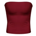 thumbnail image 4 of DuoJiaJ Women Solid Color Crop Top Strapless Bandeau Tube Top Sleeveless Backless Tank Cami Vest Women’s Basic Tank Tops, 4 of 4