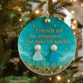 thumbnail image 4 of Deeceymbur Friendship Sea Glass Christmas Ornament Holiday Decor Coastal Beach Themed Gift for Friends Family Tree Hanging Decoration, 4 of 6