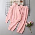 thumbnail image 4 of LvhaoGJOB Little Kids Kids Sweatshirt and Pants Outfit Set, Pink - sherpa fleece, 4 of 5