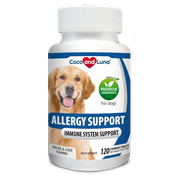 Allergy Support for Dogs - Immune Support for Dogs, Hot Spots, Itchy Skin - 120 Chewable Tablets