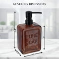 thumbnail image 5 of Amber Glass Soap Dispenser PURE SOAP 18 FL OZ, 5 of 7
