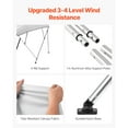 thumbnail image 2 of KFFKFF 4 Bow Marine Bimini Tops, 600D Polyester Shelter with Aluminum Alloy Structure, Water-Resistant & Sun Protective Boat Canopy with Storage Pouch, 2 Support Rods, 4 Bands, 8'Lx(91"-96")Wx54"H, 2 of 9