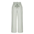 thumbnail image 6 of EaskTriop Women's Striped Wide Leg Pants High Elastic Waist Business Casual Slacks Pockets Soft Summer Flowy Lounge Trousers Drawstring, 6 of 6