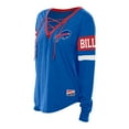thumbnail image 2 of Women's New Era Blue Buffalo Bills Plus Size Throwback Lace-Up Long Sleeve T-Shirt, 2 of 3