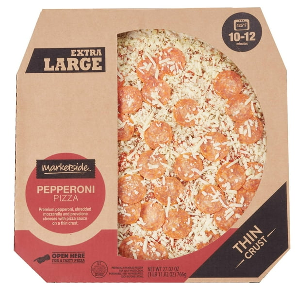 Marketside Extra Large Thin Crust Pepperoni Pizza, 27.02 oz Walmart
