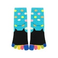 thumbnail image 2 of Unique Bargains Chaussettes Extensibles pour Femmes Motif à Pois Lettres Chat, 2 of 2