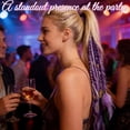 thumbnail image 3 of Elastic Dread Ponytail Salty-Soul, 22" Boho Braided Ponytail Extension with Hair Tie,Travel & Casual Styles, 3 of 6