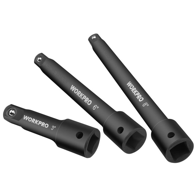 Set de barras de extensión WORKPRO 1/2 Drive Impact 3, 6 y 8