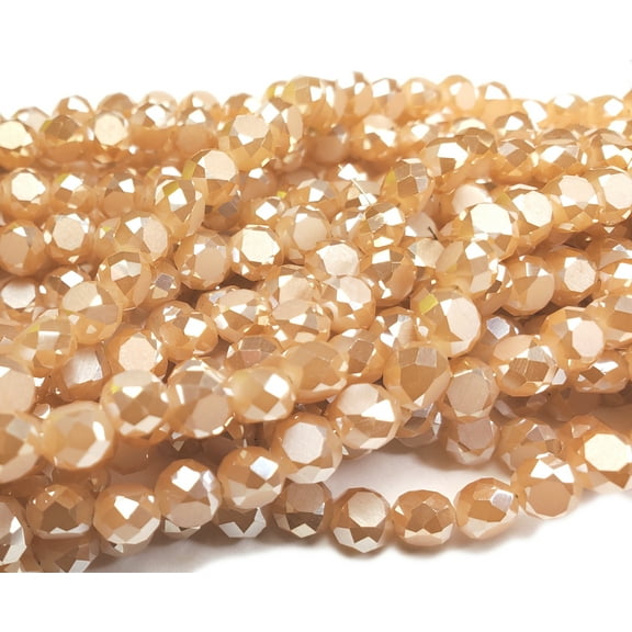 5x6mm Goldenrod Glass Faceted Coin Beads Genuine Gemstone Natural Jewelry Making