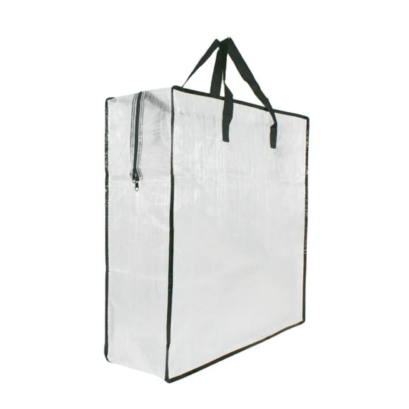 Bolsas de almacenamiento transparentes con cremallera y asas, bolsas de manta para almacenamiento en armario, suministros de mudanza y embalaje para la universidad, organizador de almacenamiento debaj