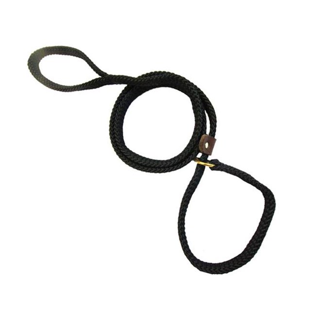 Flat 0.63 in. Braided Rope Lead with Slip, Lime