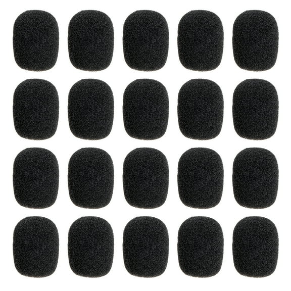 20pcs Microphone Sponge Foam Covers for Lapel/Headset Mic