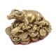 thumbnail image 4 of Estatua de toro de latón que atrae riqueza, buena suerte, decoración de toro hecha a mano Figura de toro para gabinete de TV Oficina, 4 of 10